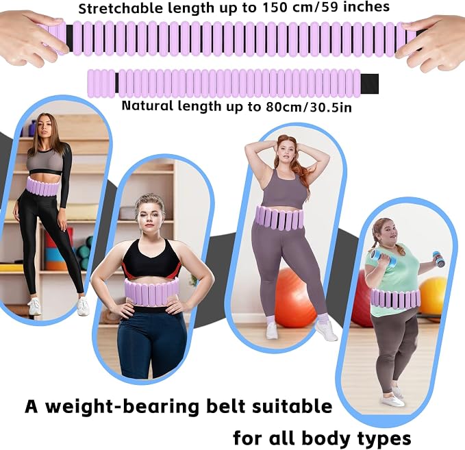 BBK Up to LBS Adjustable Weighted Belt For Women and Men, Weighted Walking Exercise Belt for Gym, Strength Training, Wrist & Ankle
