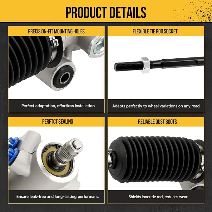KAC Hydraulic Power Steering Rack and Pinion Assembly Compatible with Toyota 1998-2000 RAV4 2.0L, 1996-1997 RAV4 All Models Replace# 261613