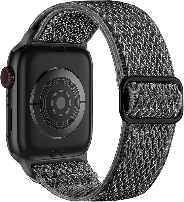 Lerobo Stretchy Nylon Solo Loop Band, Compatible with Apple Watch Series 11 10 9 8 7 6 5 4 3 SE3/2/1 Ultra3/2/1, Adjustable Strap for iwatch Band 44mm 45mm 46mm 49mm 42mm 40mm 41mm 38mm for Women Men