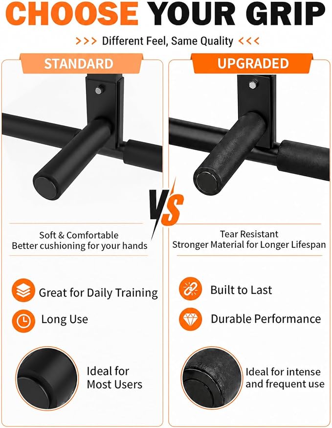 Fitarc Joist Mount Pull Up Bar, Wall Mount Pull Up Bar for Doorway | Home Gym Workout Equipment, Heavy Duty Steel Construction