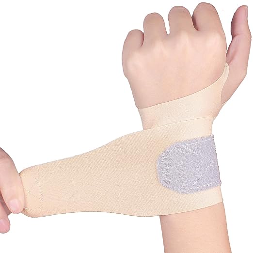 2 Pcs Ultra-Thin Wrist Brace Support for Carpal Tunnel, Pain Relief, Arthritis, Tendonitis, Elastic Wrist Wraps Right and Left Hands - Compression and Support for Fitness Enthusiasts (All Skin Tone)