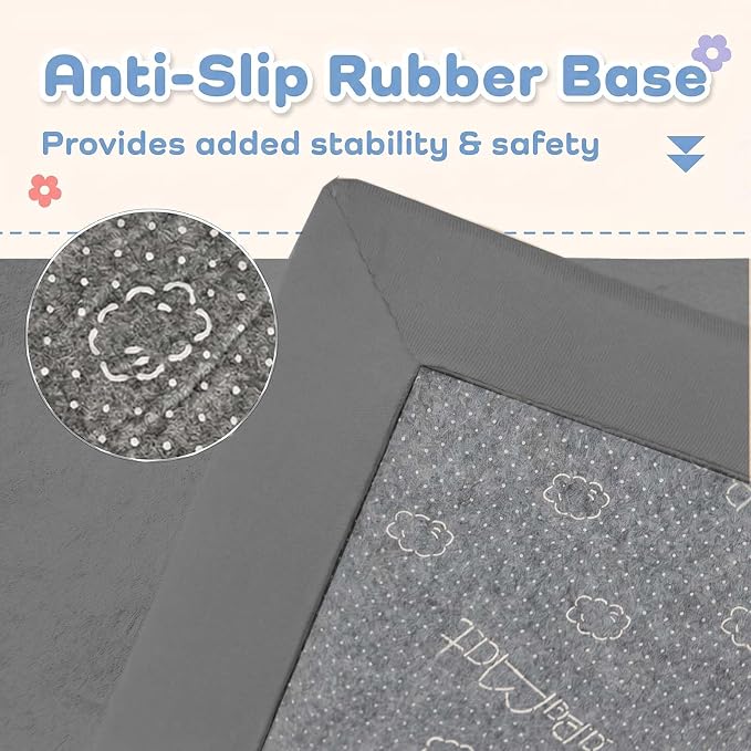1.3" Thick Baby Play Mat for Floor,39x59 Memory Foam Tummy Time Mat | Ultra Soft Playmat for Baby,Tummy Time Foam Mats,Cushioned for Infant,Kids and Toddler Crawling,Easy Care