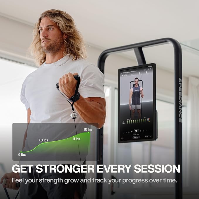 Speediance Gym Monster Smart Home Gym, Multifunctional Strength Training Machine, Smith Machine Power Cage Workout Station, Squat Rack Cable Machine, Full Body Fitness Equipment for Home Workout
