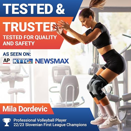 DR. BRACE ELITE Knee Brace with Side Stabilizer (2 Pack) Knee Brace | for Women & Men, Workout, Sports, Daily Knee Compression Sleeve for Maximum Knee Pain Support & Fast Recovery