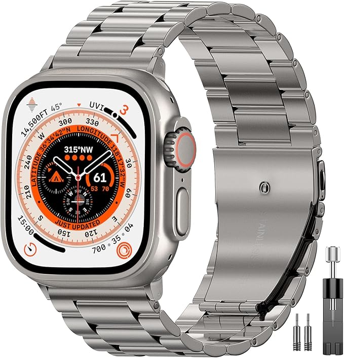 EPULY Metal Band Compatible with Apple Watch Bands for Men 40/41/38/42mm | Stainless Steel Strap Suitable for Business Setting, Casual & Everyday Wear, Fits iWatch Series 11 10 9 8 7 6 5 4 SE3 2 1