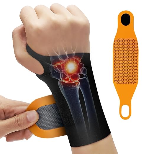 DR.SPRING Graphene Wrist Brace for Carpal Tunnel | Night Support for Left & Right Hands | Arthritis,Tendonitis & Wrist Sprain Pain Relief | Seamless & Breathable Fabric | Adjustable Compression Wraps