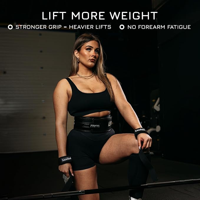 Breaking Limits Lifting Straps & Wrist Wraps for Weightlifting Men & Women | Wrist Straps for Weightlifting, Workout Gym Straps, Deadlift Straps, Cotton, Neoprene, Thumb Loops, Reinforced Stitching