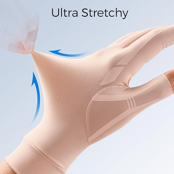 FREETOO All-Around Compression Arthritis Gloves for Women Men for Pain | Carpal Tunnel Relief,Hand Compression,Swelling,Trigger Finger,Edema;Crochet,Typing,Sleeping,Work,Gaming,Driving,Daily Use