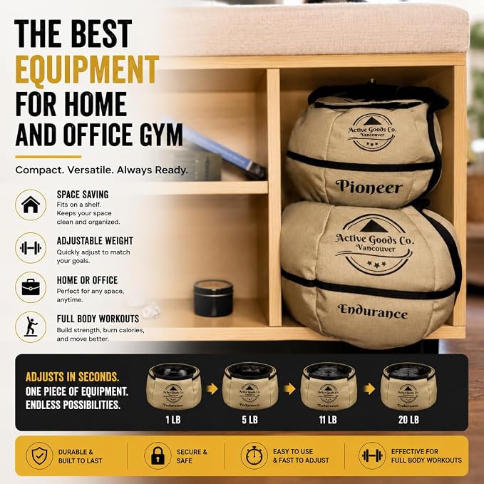 ActiveGoodsCo. Kettlebell Sandbag for fitness workout, different sizes Up to 75lb.