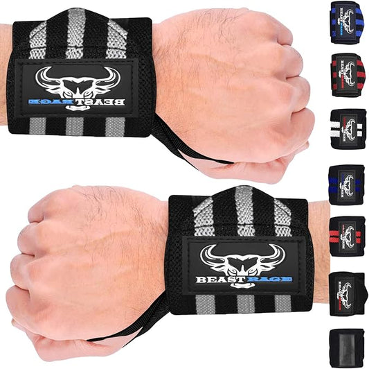 Wrist Wraps for Weightlifting - Adjustable Lifting Straps With Thumb Loop for Enhanced Gym Support, Powerlifting, Bodybuilding and Workout