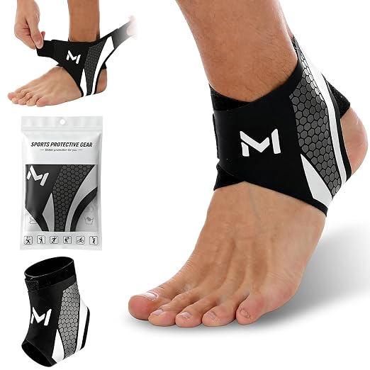 Lace Up Ankle Brace Compression Support, Orthopedic Ankle Stabilizer for Sprain Recovery, Tendonitis Relief, Breathable Adjustable Protection for Basketball Sports, Men and Women (Gray)
