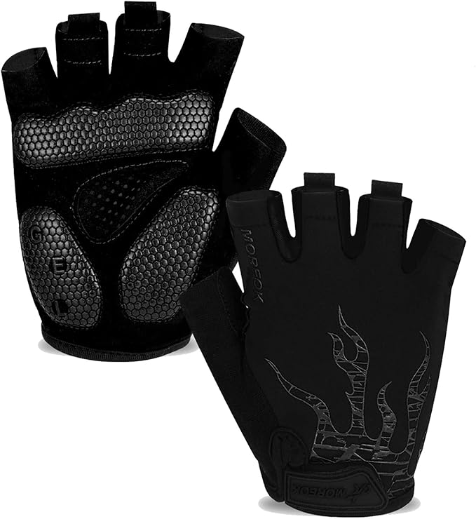 Cycling Gloves Bike Bicycle Gloves, Half Finger 5MM Gel Anti-Slip | Biking Gloves for Men Women Gym workout exercise Motorcycle Hiking Rowing Outdoor Sports