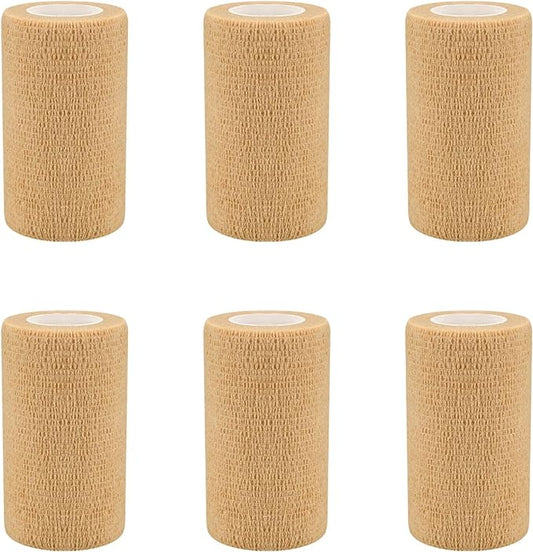 6pcs 2in Self Adhesive Bandage Wraps, 12 Colors, 5 Yard Wraps for Sports