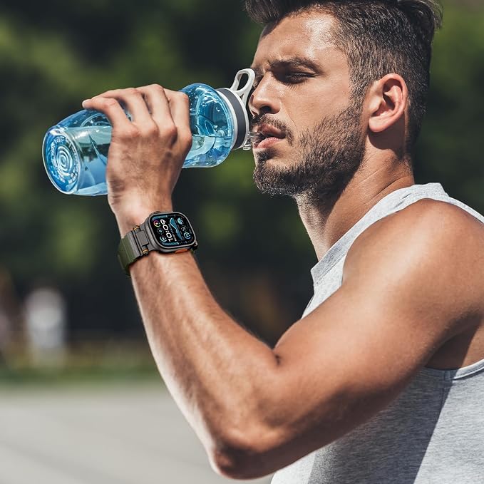 Band Compatible with Apple Watch Ultra 3/2/1 Band 49/46/45/44mm | Metal Connector with Silicone Rugged Strap for iWatch Ultra Series 11/10/9/8/7/6/SE3/SE2/SE/5/4/3/2/1, Army Green/Black