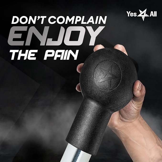 Yes4All Exercise Machine Adjustable T Bar Row Attachment, D Row Handle/Landmine Handle Attachment with Textured Rubber Handles