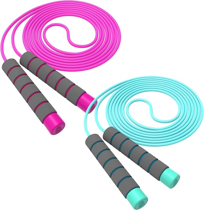 Jump Rope For Kids,Jump Rope Kids,Adjustable Soft Skipping Rope,Toddler Jump Rope With Skin-Friendly Foam Handles For Kids, Boys,Girls,Women, Men,Exercise Activity,Outdoor Fitness