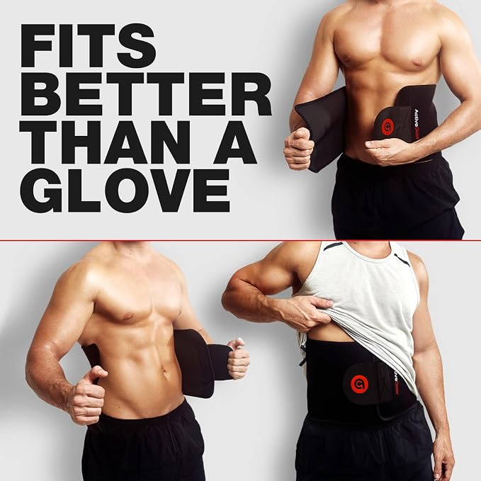 Premium Waist Trimmer & Trainer Belt for Men and Women - Sweat-Enhancing Slimming Wrap for Stomach, Adjustable Fit