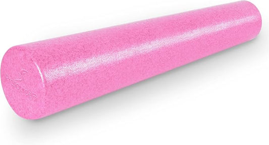 ProsourceFit High Density Foam Rollers 36 - inches long,Firm Full Body Athletic Massage Tool for Back Stretching, Yoga, Pilates, Post Workout Muscle Recuperation, Pink