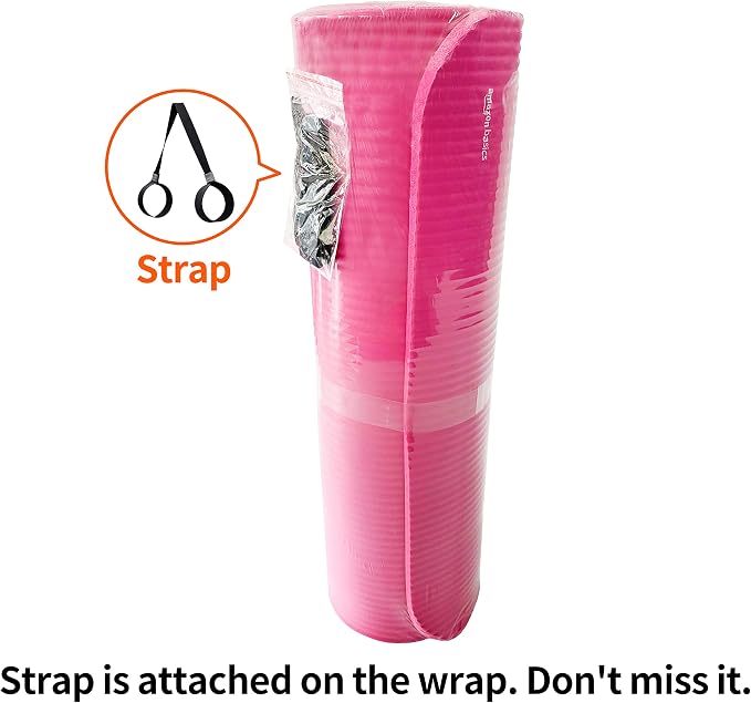 Amazon Basics Extra Thick Exercise Yoga Mat with Carrying Strap