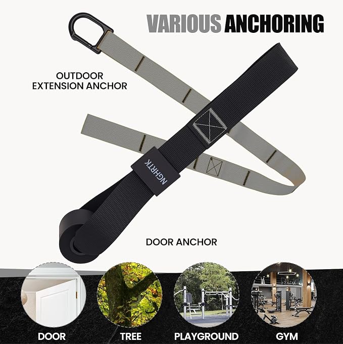 Home Resistance Training Kit with Straps & Bands – Adjustable Full-Body Workout System for Home Gym, Yoga, Pilates, Travel | Compact Design
