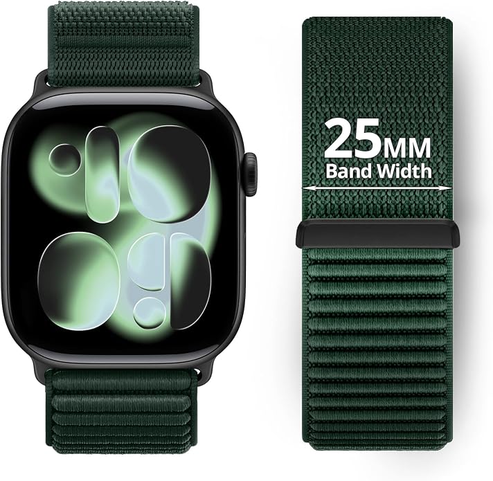 Nylon Loop Sport Band Compatible with Apple Watch Ultra 3 2 Band 49mm 46mm 45mm 44mm 42mm 41mm 40mm 38mm Women Men, Stretchy Strap Elastic Fabric Wristband for iWatch Series 11 10 SE 9 8 7 6 5 4 3 2 1