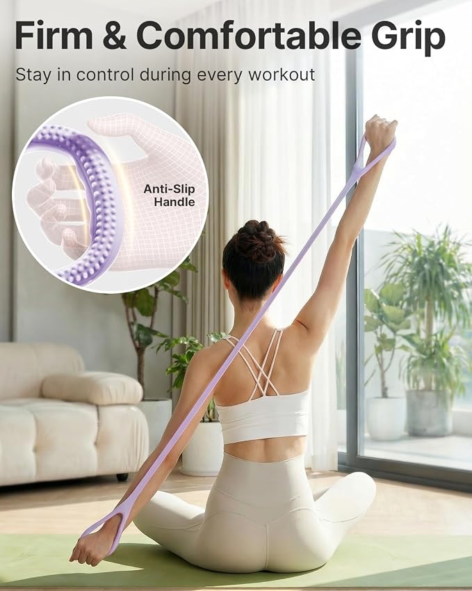 YOTTOY Figure 8 Resistance Band, Elastic Resistance Band with Comfortable Handles for Home Workout, Physical Therapy, Arm, Leg & Glute Training