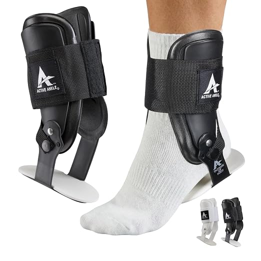 Active Ankle T2 Ankle Brace, Small, Black, Rigid Support for Men 5-7 & Women 6-8 Shoe Size, Adjustable Brace for Sprained Ankle, Volleyball & Cheerleading, Lightweight EVA Padding, Fits Left or Right Foot