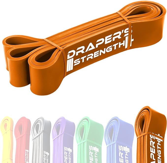 Draper's Strength Heavy Duty Resistance Stretch Loop Bands for Powerlifting Workout Exercise and Assisted Pull Ups