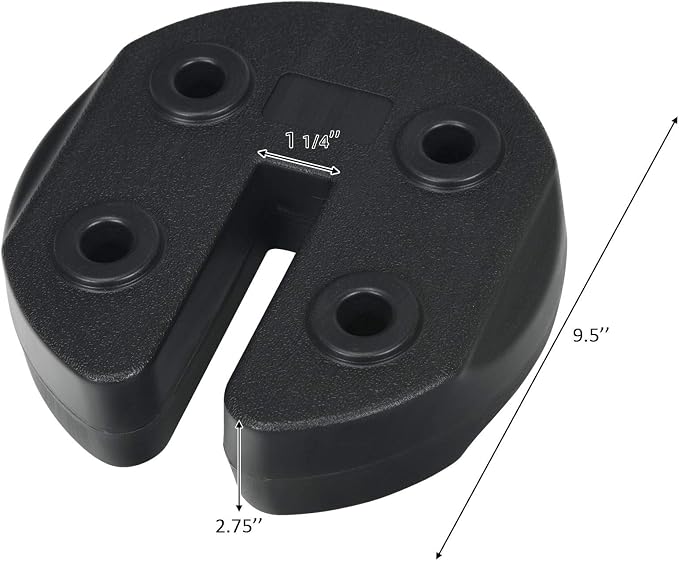 Tangkula Set of 8 Canopy Weights, 40lbs Weight Plate Kit with No-Pinch Design for Easy Installation and Removal, Water & Sand Filled Tent Weights for Legs, Ideal for Tents, Canopies, Umbrellas