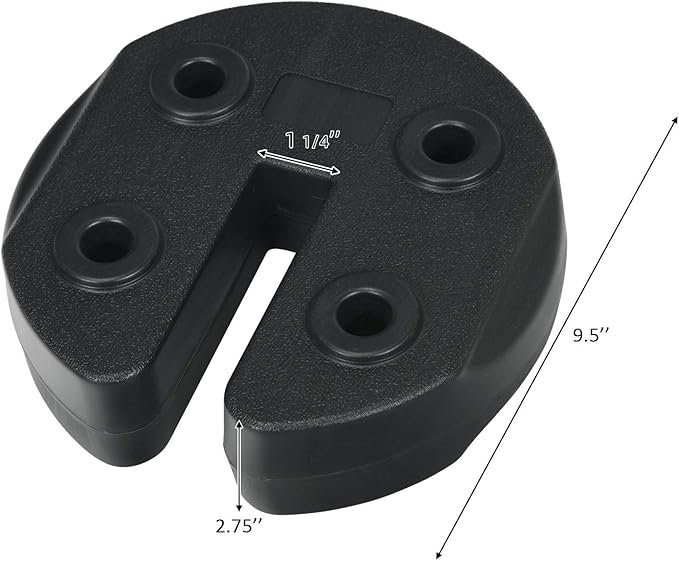 Tangkula Set of 6 Canopy Weights, 30lbs Weight Plate Kit with No-Pinch Design for Easy Installation and Removal, Water & Sand Filled Tent Weights for Legs, Ideal for Tents, Canopies, Umbrellas