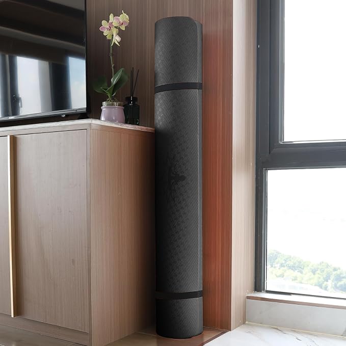Hatha Yoga Large TPE Yoga Mat 6'x4'x1/2" Extra Thick Non-Slip Exercise Mat - for Yoga Pilates & Home Gym Workouts