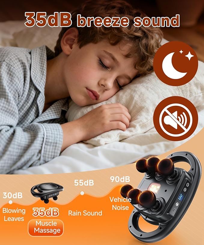 AERLANG Massage Gun Deep Tissue Muscle Back Massager for Pain Relief 6 Head | Percussion Multi Head Massage Gun Tool Handheld Massager with 9 Levels 4 Modes Portable Muscle Massager Gifts for Men Women