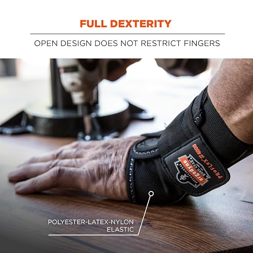 Ergodyne - 70008 ProFlex 4000 Single Strap Wrist Support, Black - X-Large, Right Hand