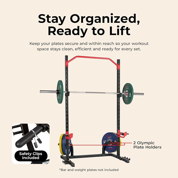 Sunny Health & Fitness Multifunctional Strength Training Home Gym – Complete Workout Equipment with Training Attachments, Optional Squat Stand, Power Rack Cage, Adjustable Incline Bench