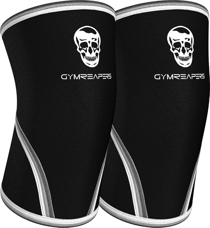 Gymreapers Elbow Sleeves for Weightlifting Powerlifting and Bench Press Support and Compression for Tendonitis Pain Relief 5mm Neoprene Training Gear for Men and Women