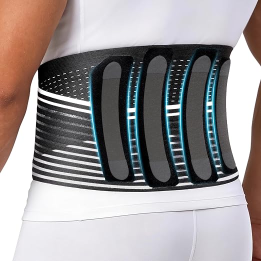 VELPEAU One-Piece Molding Lumbar Support Brace for Back Pain, Sciatica,Scoliosis, Herniated Disc - Adjustable Straps, Highly Breathable Fabric - For Men & Women - Fits 19.7-26.8″ Waist (Comfort Version, Small)