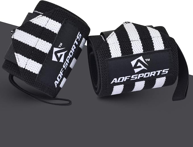 AQF Wrist Wraps for Weightlifting & Powerlifting, 18" USPA Approved (Pair)