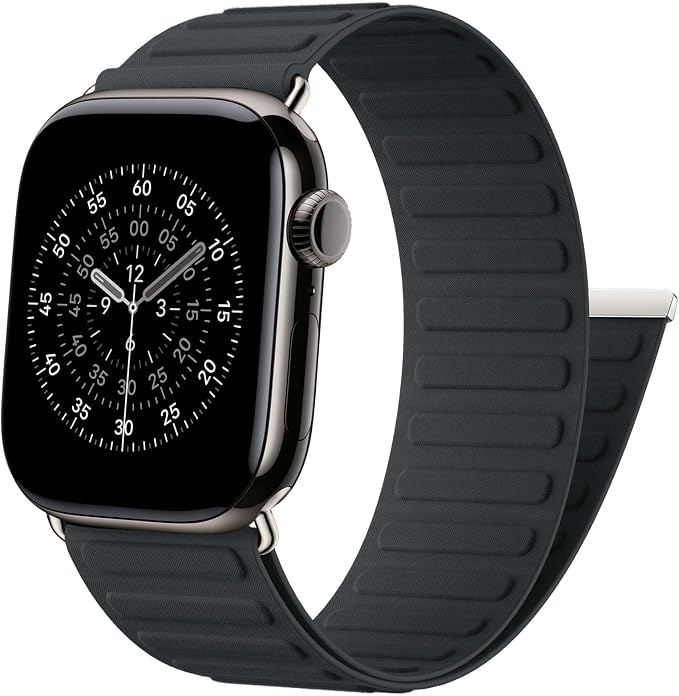 Magnetic Link Sport Band Compatible with Apple Watch Bands for Men Women | Patented Solo Loop Band 40mm 38mm 41mm 44mm 45mm 42mm 49mm, Sport Strap for iWatch Series 11 10 9 8 7 6 5 4 3 2 1 Ultra SE