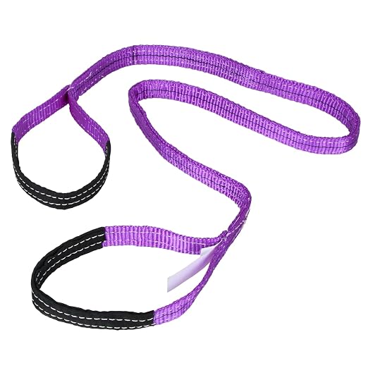 Lift Sling Straps,1" x 6' 2-Ply Heavy Duty Flat Eye Lift Sling | Twist Eye Polyester Lifting Sling Straps Nylon Tree Saver Recovery Strap Web Slings Rigging Moving Tow Hoisting Gear Strap