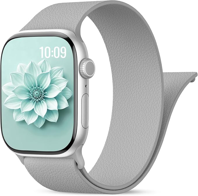 Magnetic Silicone Sport Band for Apple Watch 42mm 46mm 49mm 38mm 40mm 41mm 44mm 45mm Men Women, Patented Auto Lock Breathable Soft Loop for iWatch Ultra SE Series 11 10 9 8 7 6 5 4 3 2 1 All Day Comfort