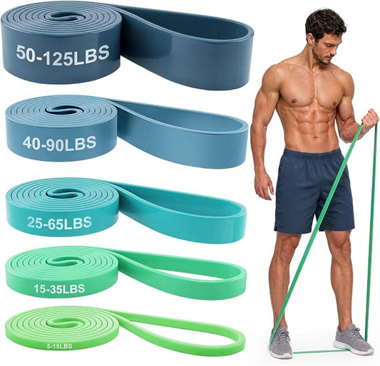 Renoj Resistance Bands for Working Out, 5 Levels Pull Up Assistance Bands Set for Workout, Exercise, Home Gym & Strength Training