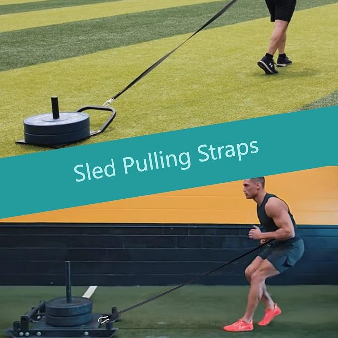 Weighted Training Waist Belt for Pulling Sled and Tires,Weight Sled Pulling Strap,Sled Trainer Pull Leash of Sled Harness,Pulley Strap for Strength Speed Agility Training
