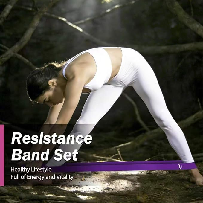 Resistance Bands for Working Out, 5 Levels Resistance Exercise Bands with Woven Bag, Bands for Working Out Women Men, Yoga, Pilates, Rehabilitation Training