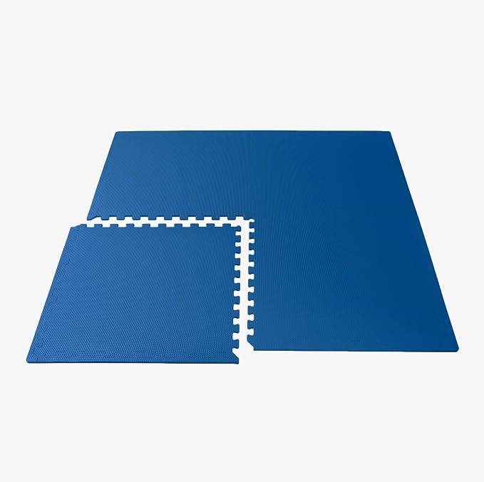 We Sell Mats 1/2 Inch Thickness Multipurpose EVA Foam Floor Tiles, Interlocking Floor Mat for Indoor Gym and Home Use, 24 in x 24 in, Blue