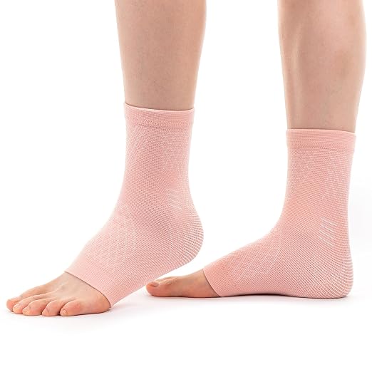 2 Pack Ankle Brace & Ankle Compression Sleeve for Women Men | Arch Support Socks, All-Day Wear, Achilles Tendonitis Brace for Plantar Fasciitis, Sprains, Foot Swelling Relief
