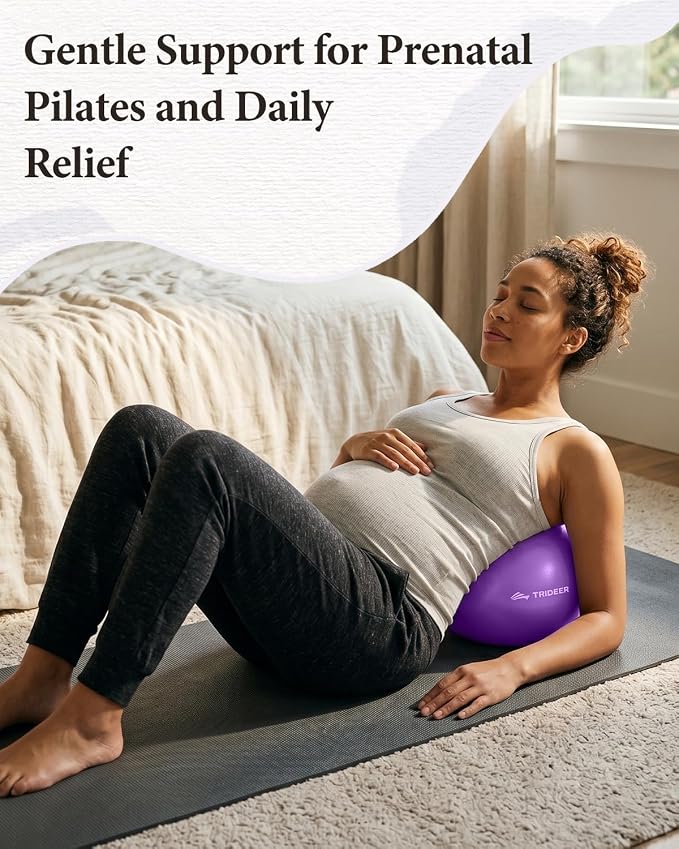 Trideer 9-Inch Pilates Ball, Small Exercise Ball Pilates Equipments for Yoga, Physical Therapy, Pregnancy, Postpartum, Core Training, Balance, Stability and Stretching