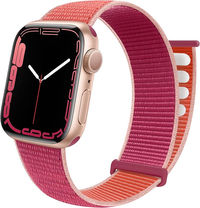 Sport Loop Band Nylon Women Men Stretchy Elastic Braided Wristband | Nylon Sport Loop Wristband Compatible with Apple Watch Ultra 2 38/40/41/42/44/45/46/49mm For iWatch Series 1-11 SE