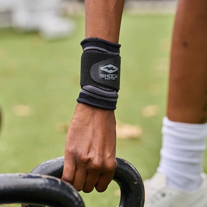 Shock Doctor Compression Knit Wrist Sleeve with Strap