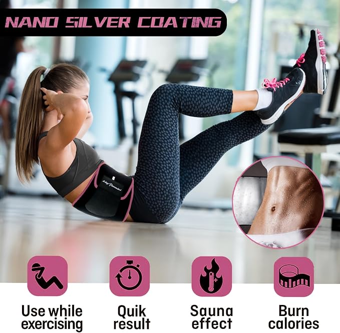 KingPavonini Waist Trimmer for Women & Mens Waist Trainer Sweat Belt Plus Size, Upgraded