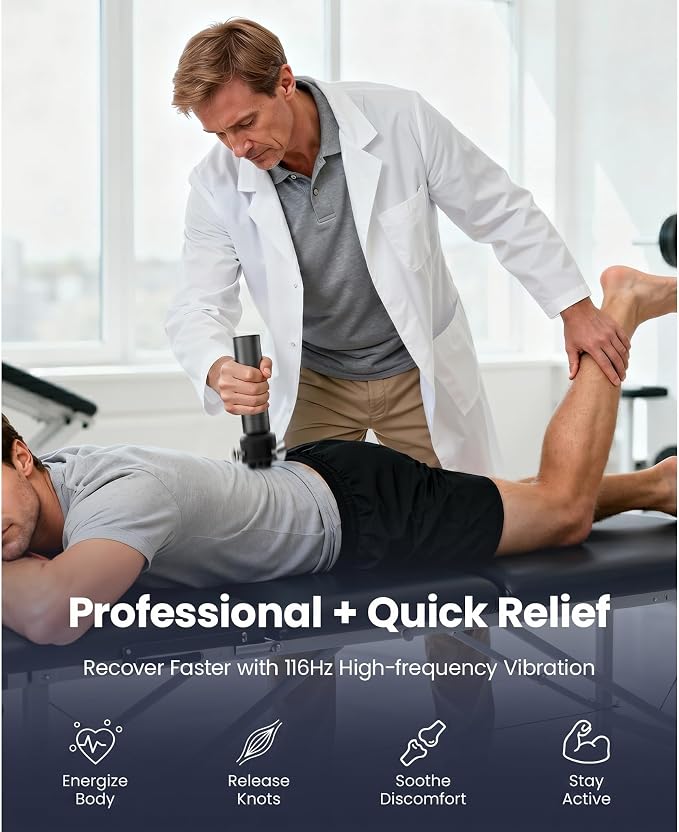 BOB AND BRAD VibeFlow Vibration Massager (Not Percussion), FSA-HSA Eligible Deep Tissue Handheld Therapy Massager Gun for Sensitive Joints, Fascia Release, Trigger Point, Full Body Relief & Recovery